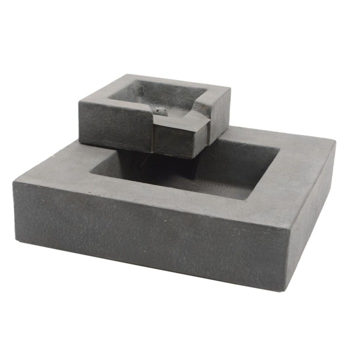 FONTANA RESINA 2 PIANI GREY 60X60X25